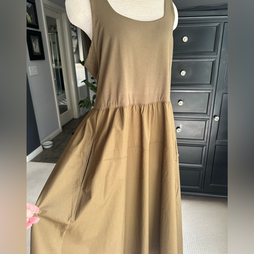 Everlane Midi Dress with Gathered Waist, size XL - Picture 6 of 11